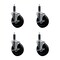 Service Caster 5'' Hard Rubber Swivel 1'' Expanding Stem Caster Set with Brake, 4PK SCC-EX20S514-HRS-TLB-1-4 - alternate 1